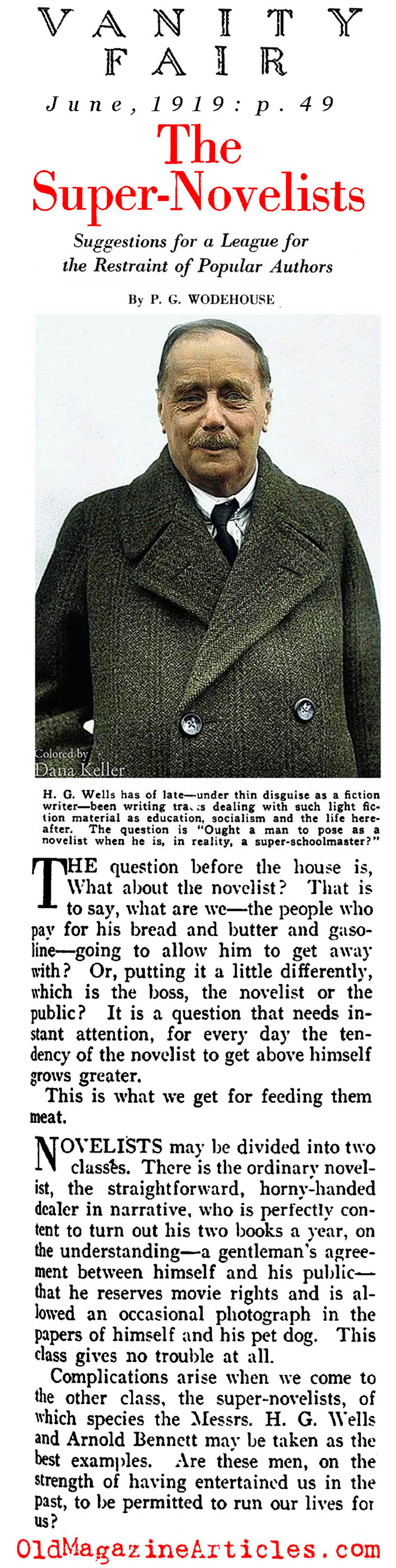 ''The Attack of the Super Novelists'' (Vanity Fair, 1919)